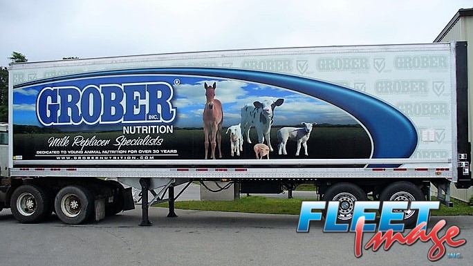 GROBER Inc. Nutrition decal sticker on a truck