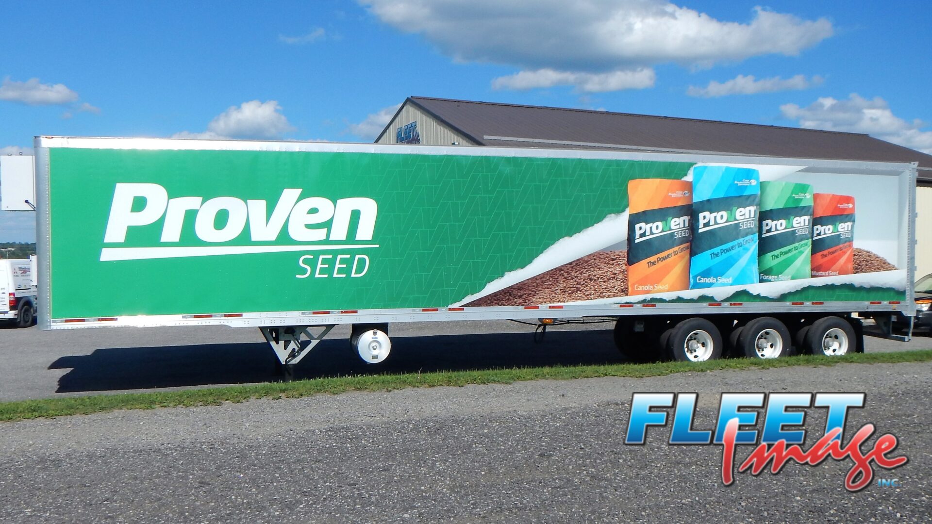 Proven Seed decal sticker on a truck